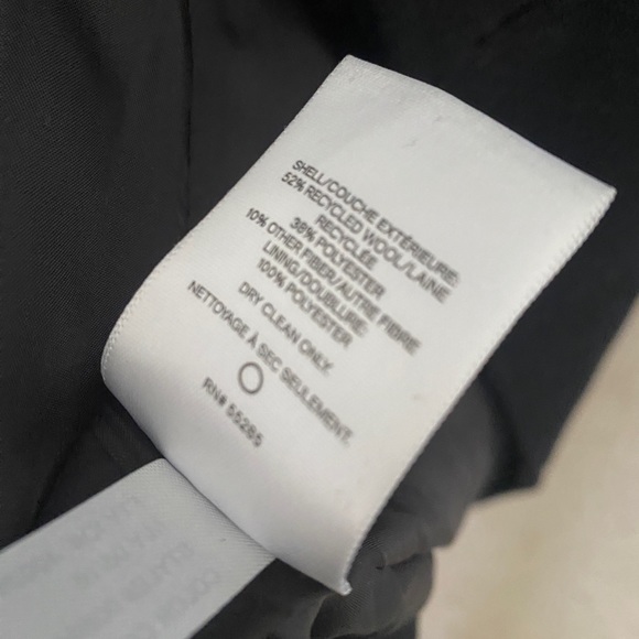 Express Black Belted Wool Trench Coat - Picture 3 of 3